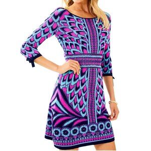 Lilly Pulitzer - Women’s ‘Escala’ Sweater Dress, Knit Mini - Blue, Pink, Small